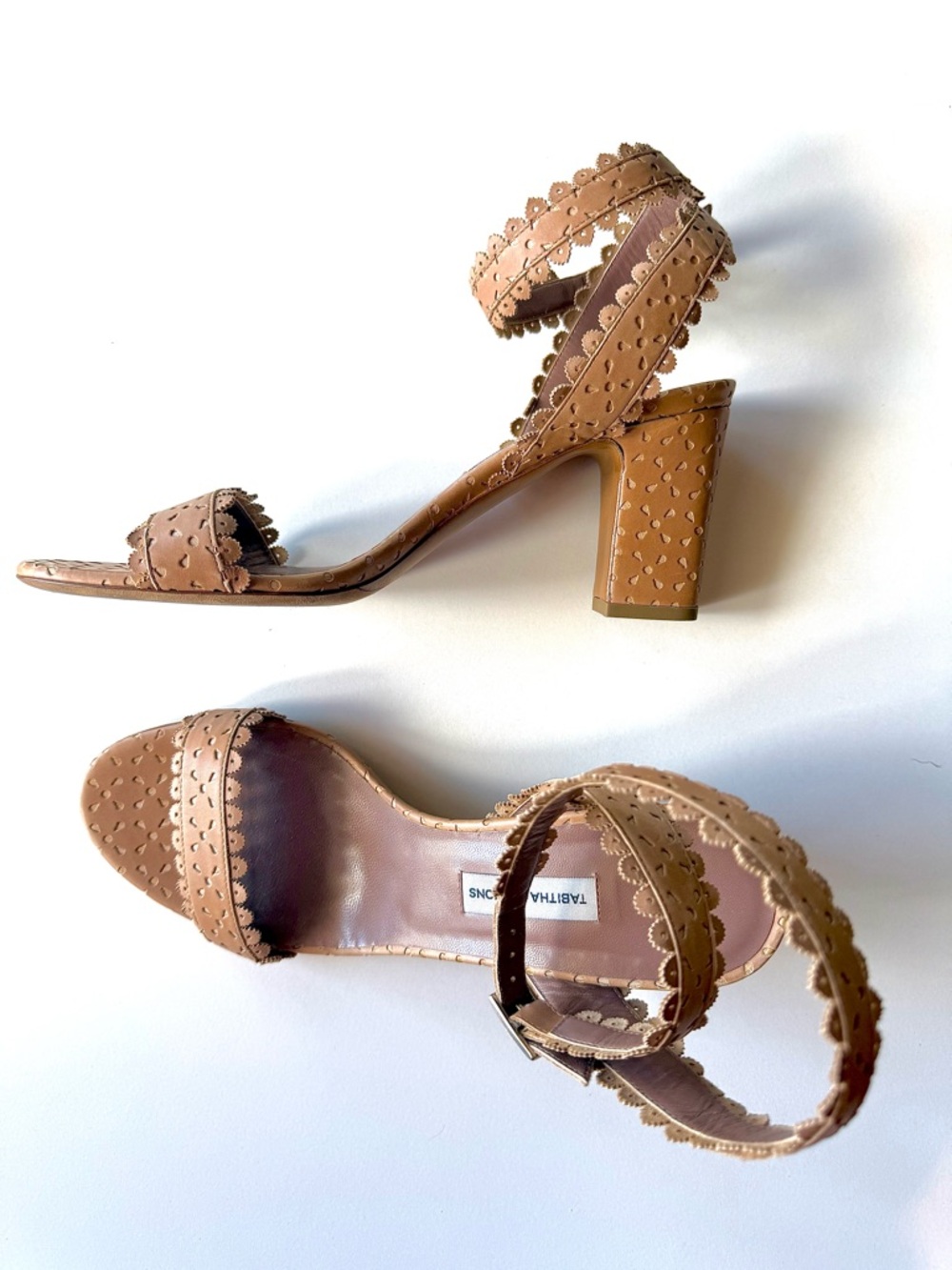 TABITHA SIMMONS Laticia Suede Ankle Strap Sandals Women’s Brown Heeled Size 39